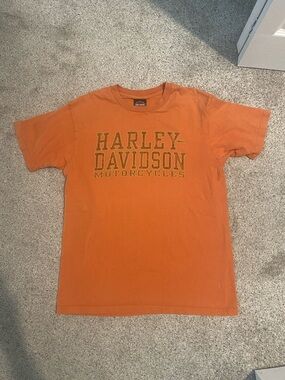 Harley-Davidson Orange Crewneck Tee
